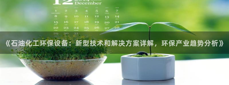亿万第一集：《石油化工环保设备：新型技术和解决方案详解，环保产业趋势分析》