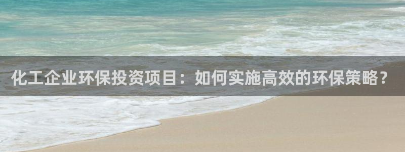 亿万乐购生活超市：化工企业环保投资项目：如何实施高效的环保策略？