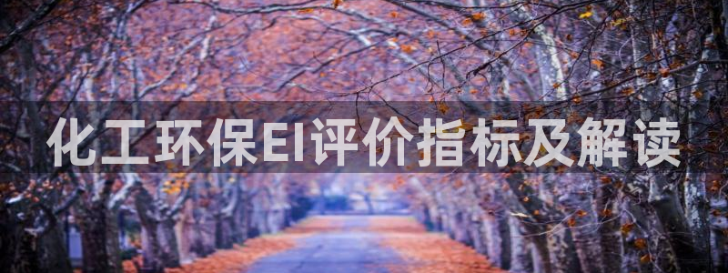 亿万首富手游兑换码：化工环保EI评价指标及解读