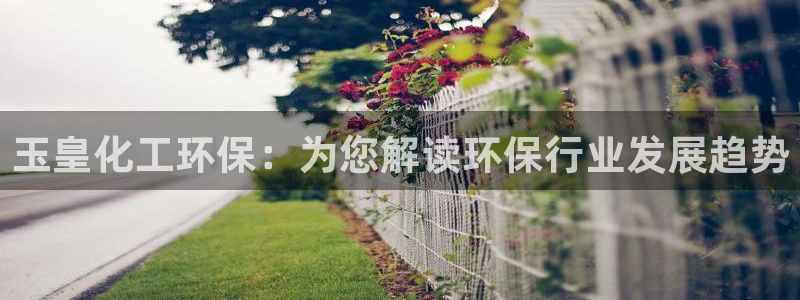 亿万番外：玉皇化工环保：为您解读环保行业发展趋势