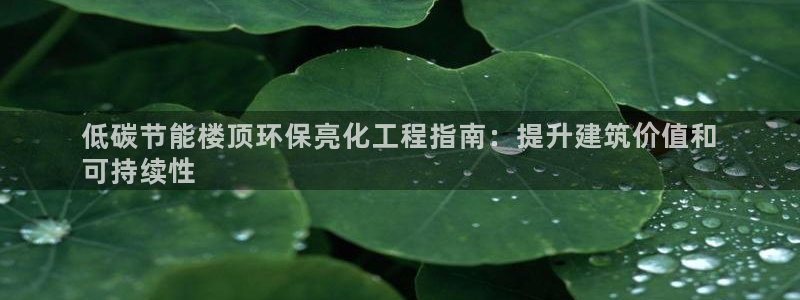 亿万官网手机登录：低碳节能楼顶环保亮化工程指南：提升建筑价值和
可持续性