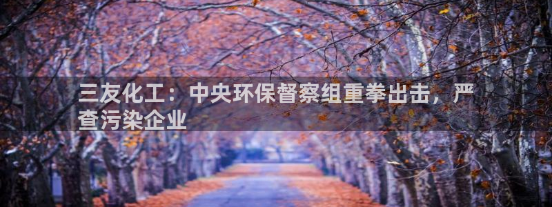 亿万先生mr01官网 - 亿万先生手机版入：三友化工：中央环保督察组重拳出击，严
查污染企业