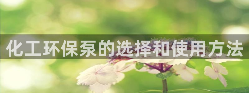 亿万先生：化工环保泵的选择和使用方法